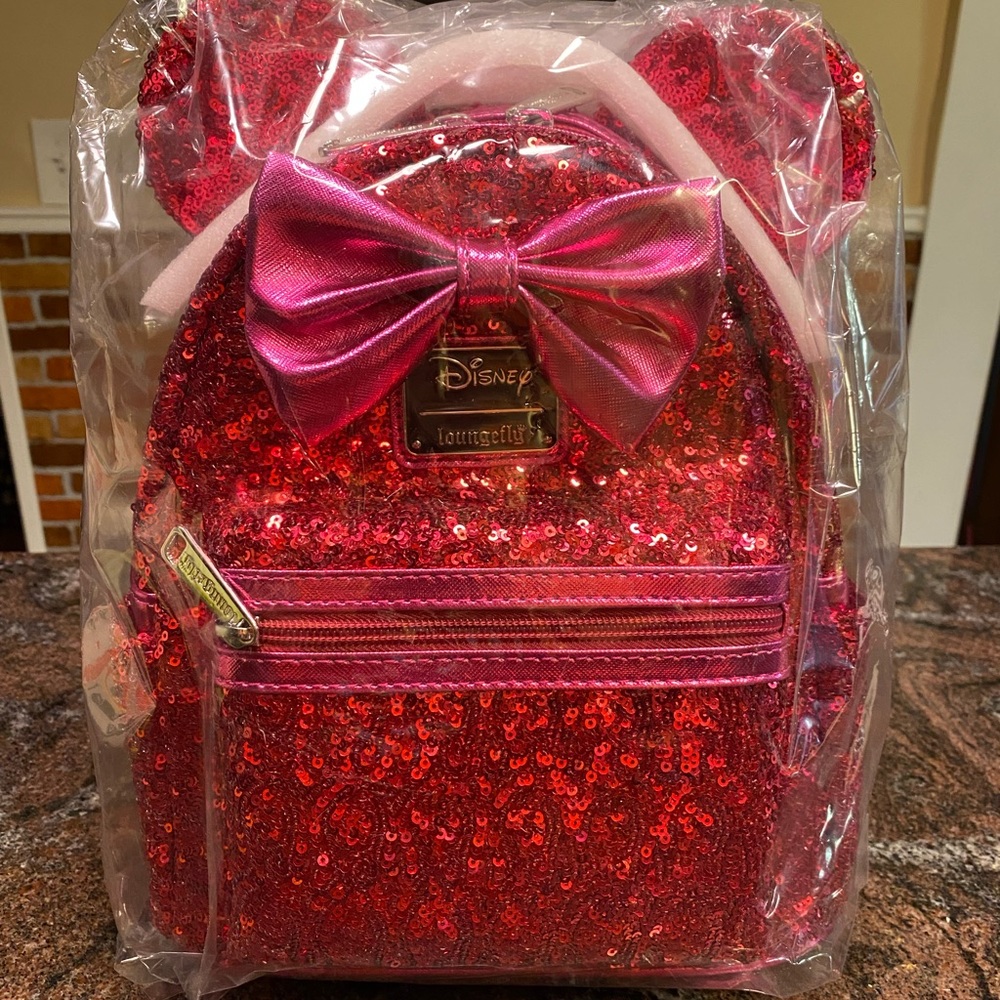 NWT 707 Street Exclusive Loungefly Magenta Mini Backpack